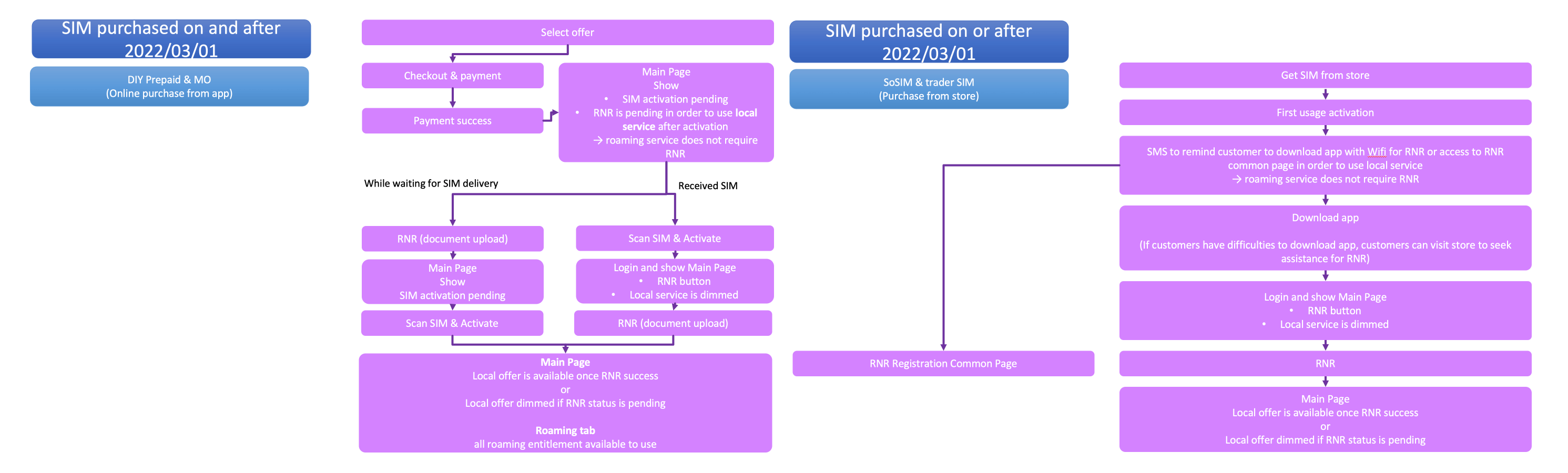 Real Name Registration 4 rnr flow overview